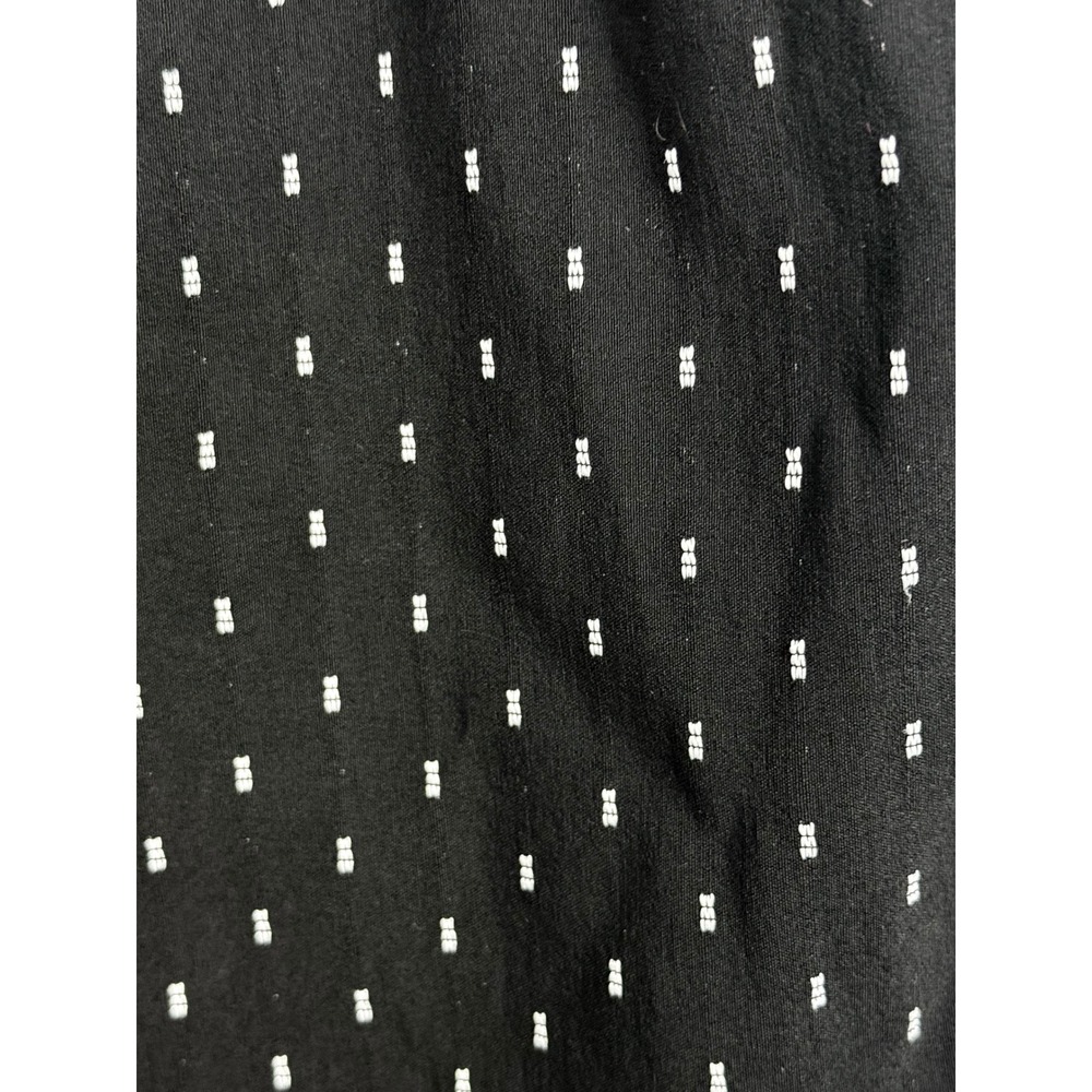 Talbots Trousers Women 16W Black White Dotted Straight Leg Elastic Waist Pants - Picture 3 of 10